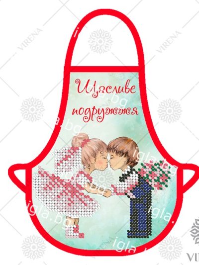 Престилка за бутилка ФПВ_002 - бродиране с мъниста