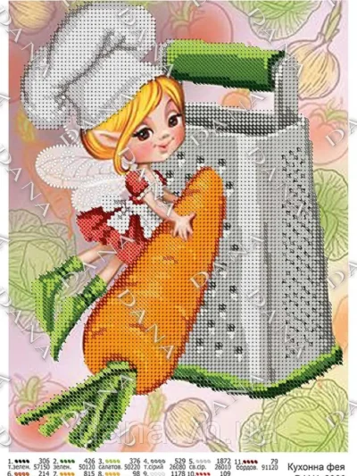 Гоблен с мъниста фея голяма