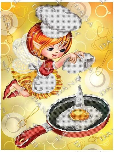 Гоблен с мъниста Фея на закуската (голяма)